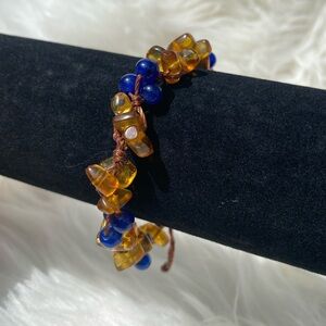 Ambar/ Lápiz lazuli bracelet